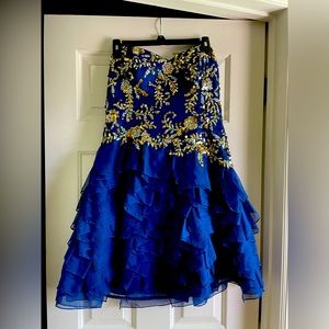 Princess Collection Blue Sequin Dress Size:14